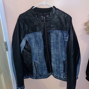 Jean & Leather Jacket Women’s 2XL